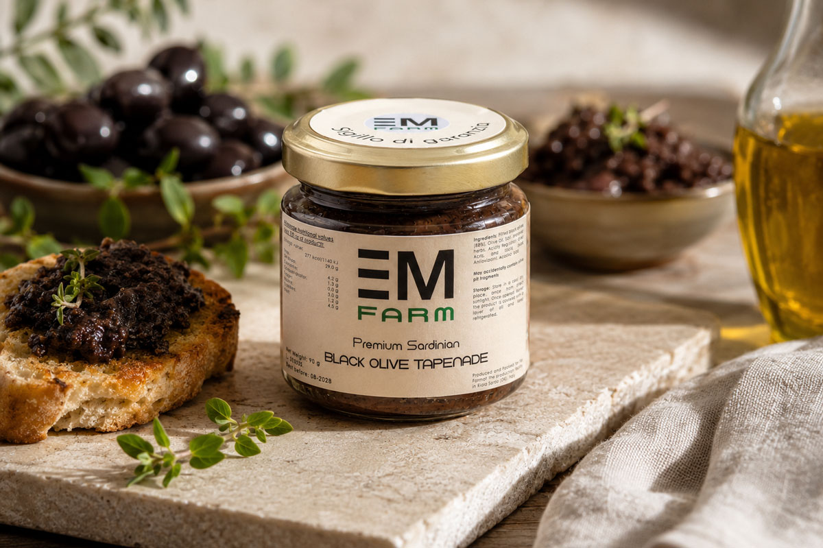 Premium Sardinian Black Olive Tapenade – 90 g